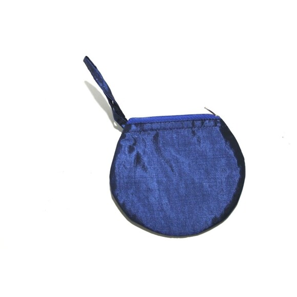 Satin Coin Purse Jewelry Organizer Small Embroidered Viet Nam Woman's 5" x 4" - Picture 2 of 3